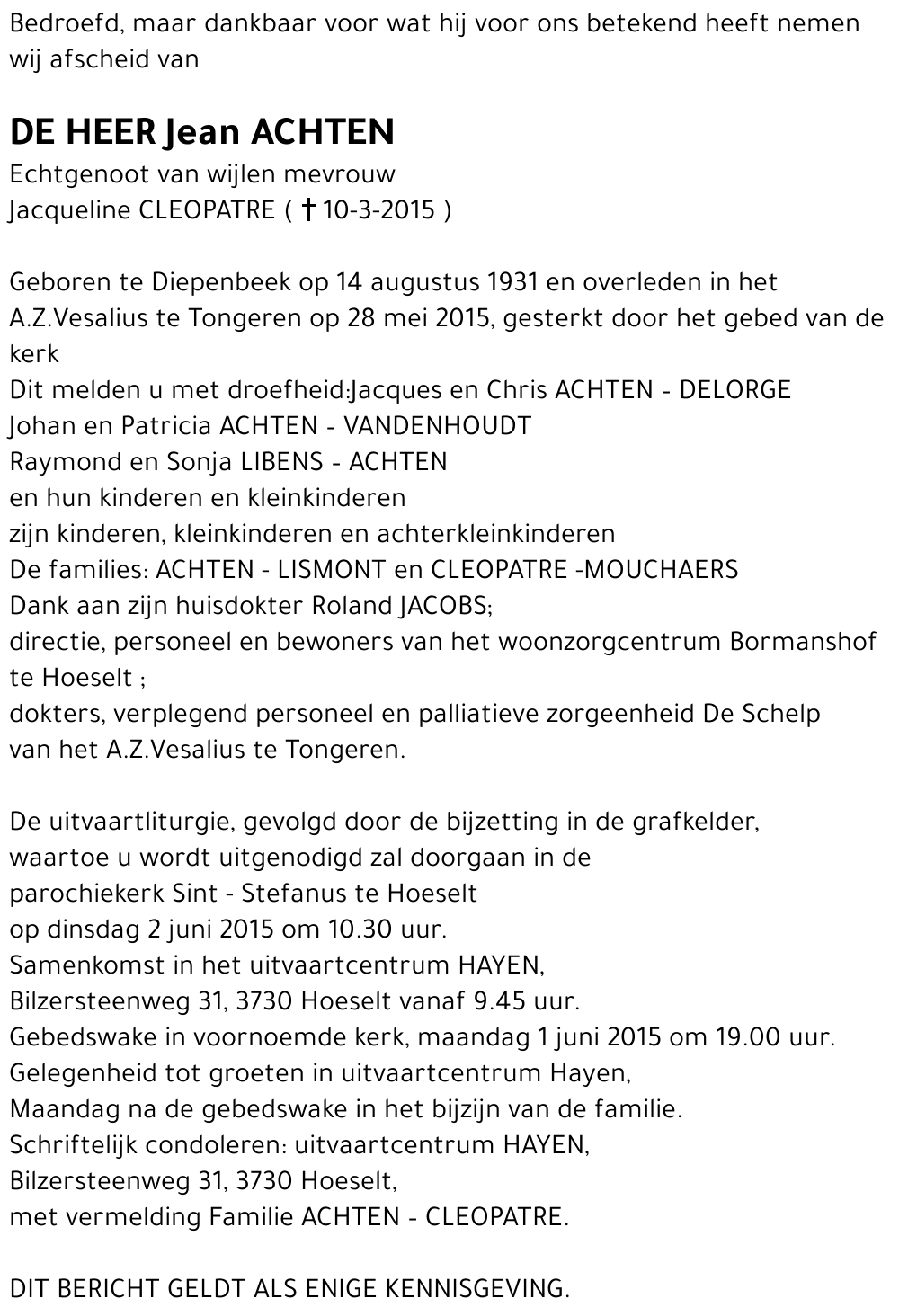 Jean ACHTEN