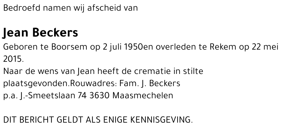 Jean Beckers