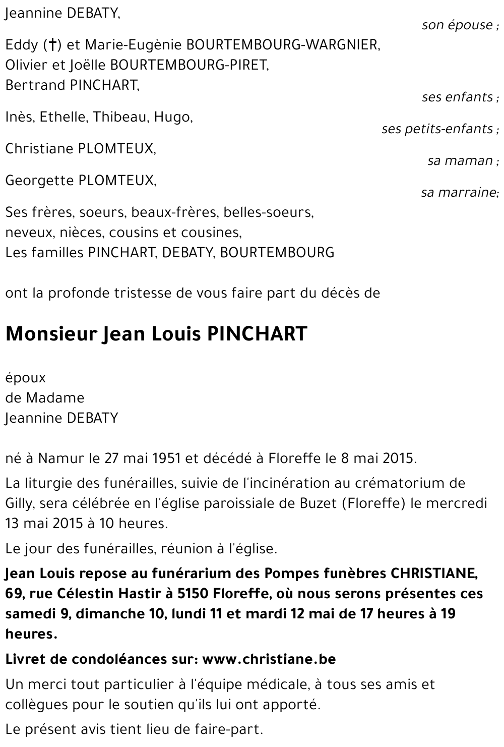 Jean Louis PINCHART