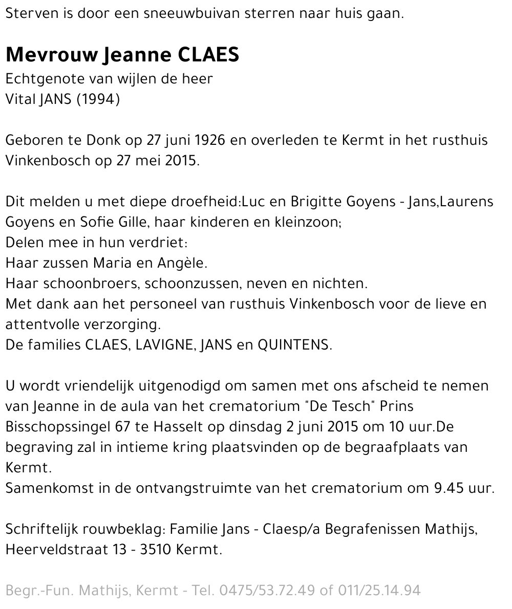 Jeanne Claes