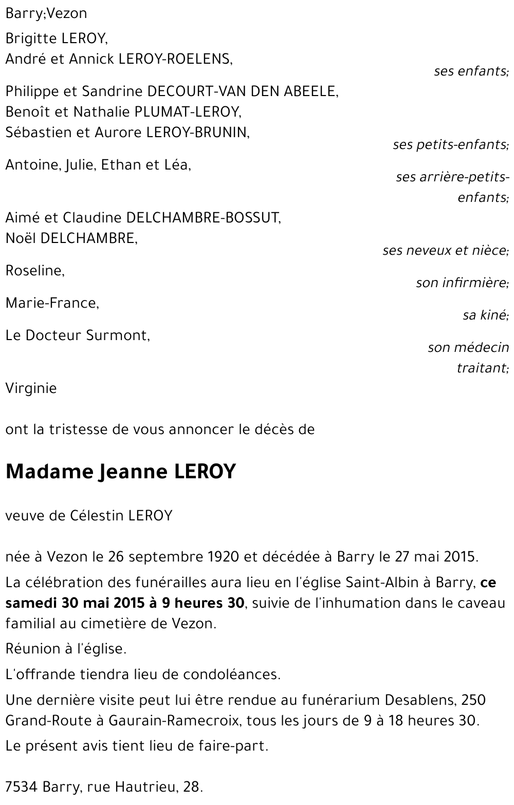 Jeanne LEROY