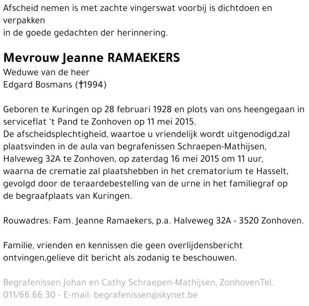 Jeanne Ramaekers