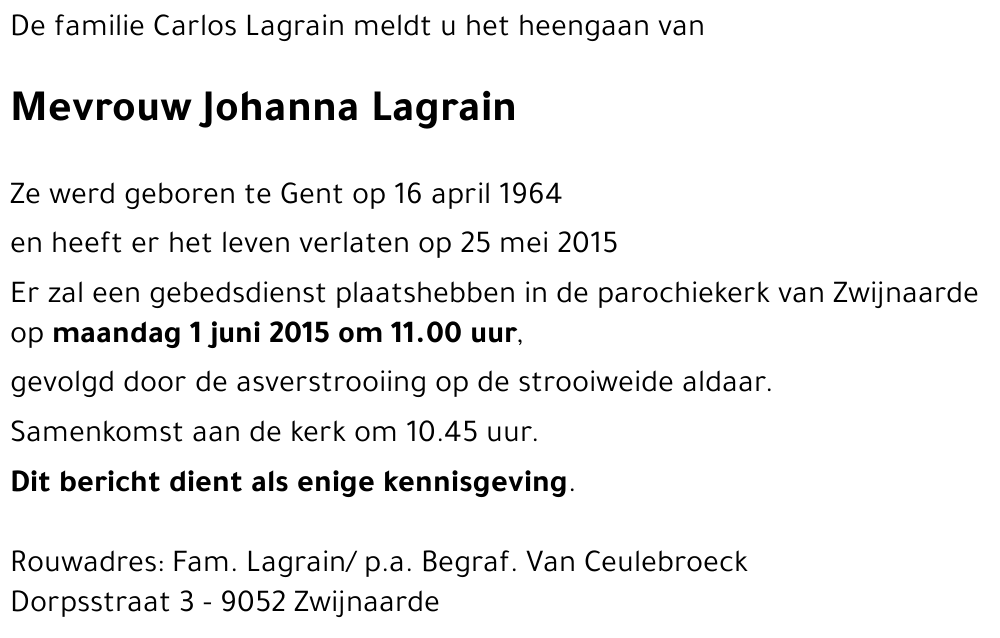 Johanna Lagrain