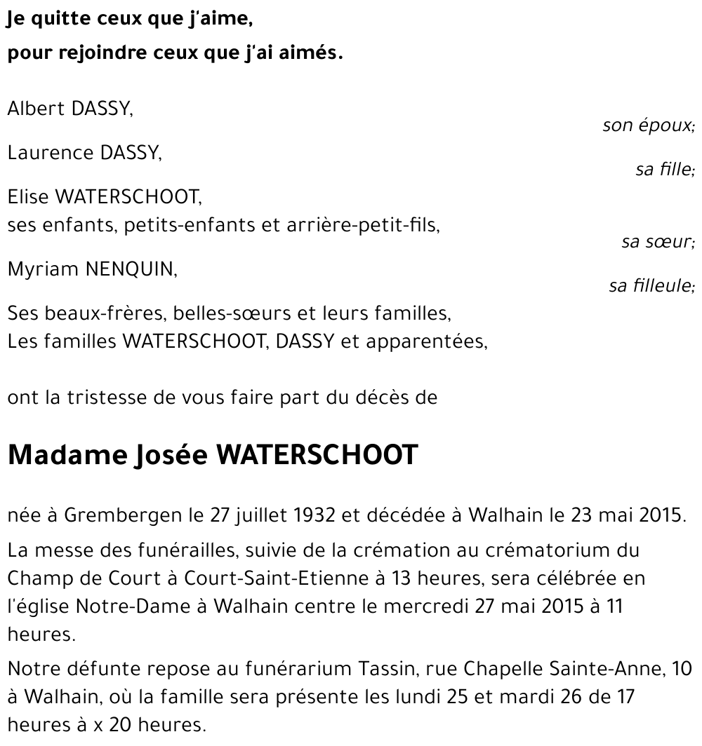 Josée WATERSCHOOT