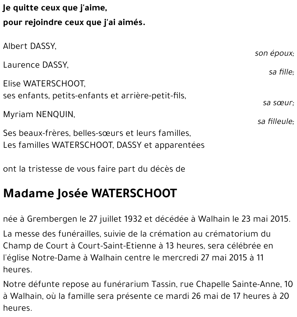 Josée WATERSCHOOT