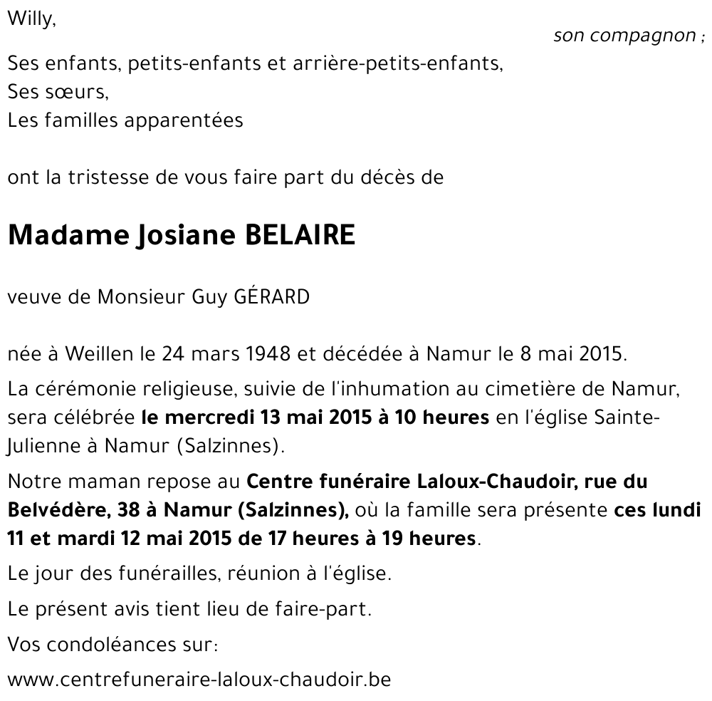 Josiane BELAIRE