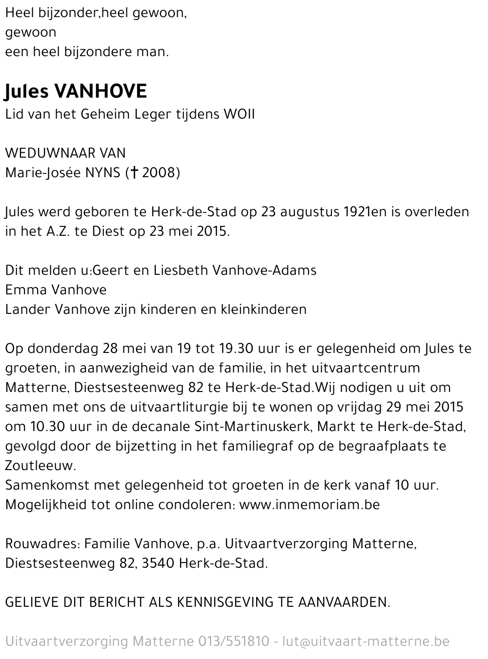 Jules Vanhove