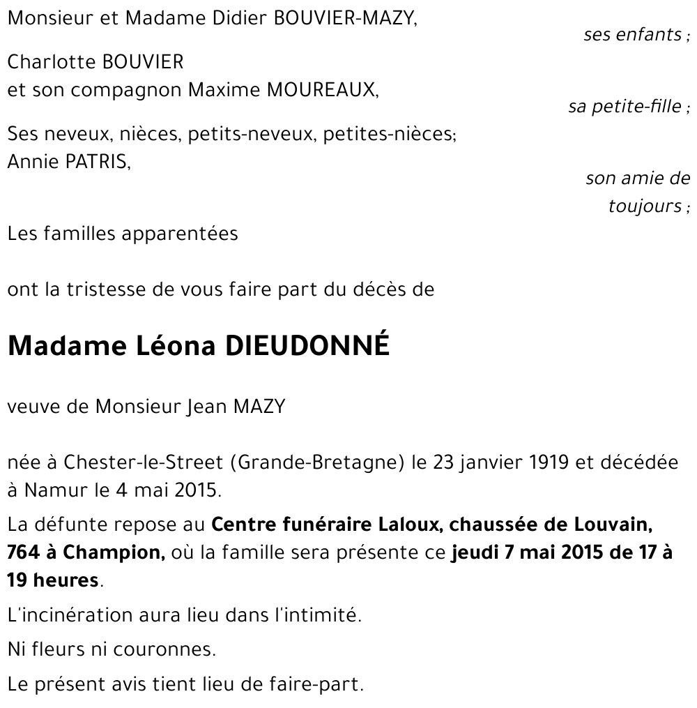 Léona DIEUDONNE