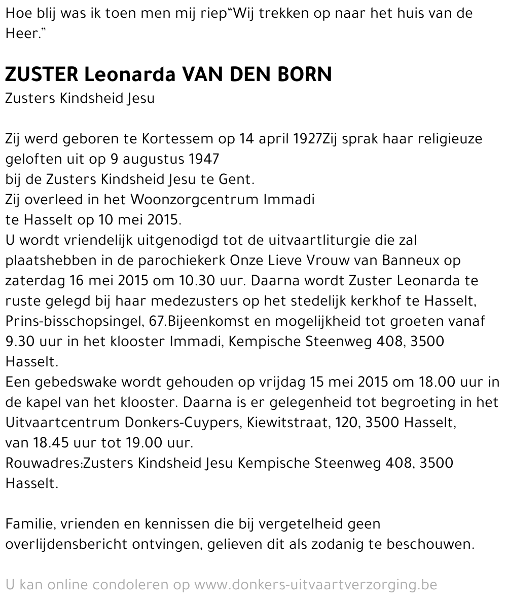 Leonarda Van den Born