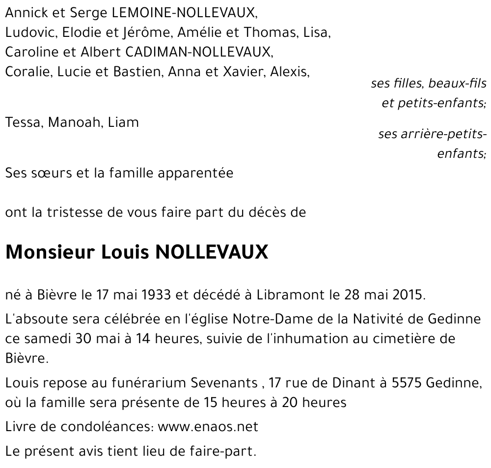 Louis NOLLEVAUX