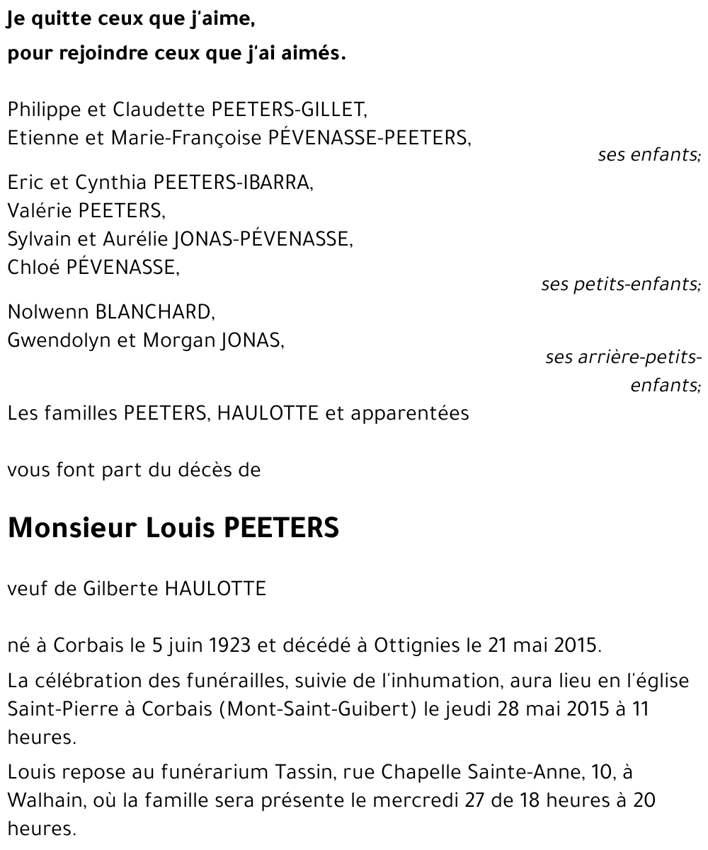Louis PEETERS