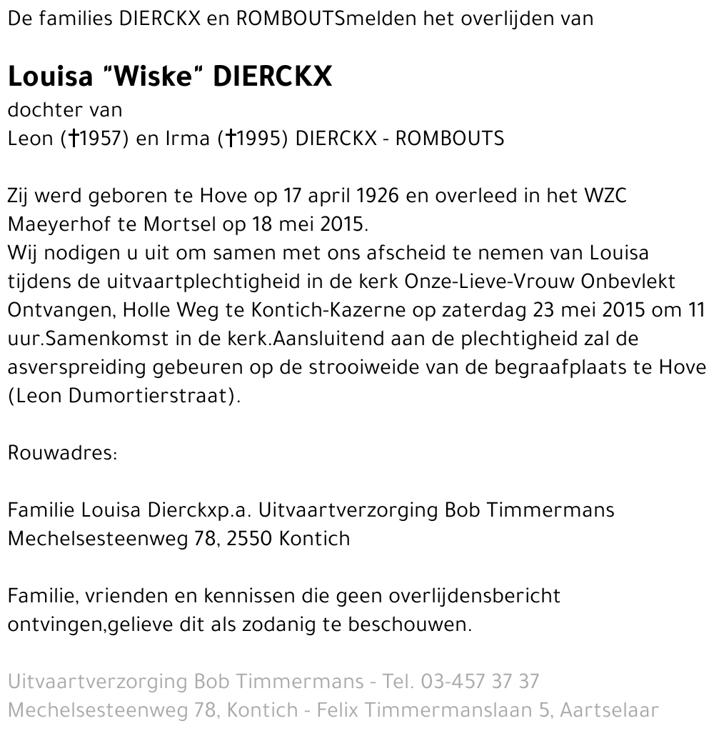 Louisa Dierckx
