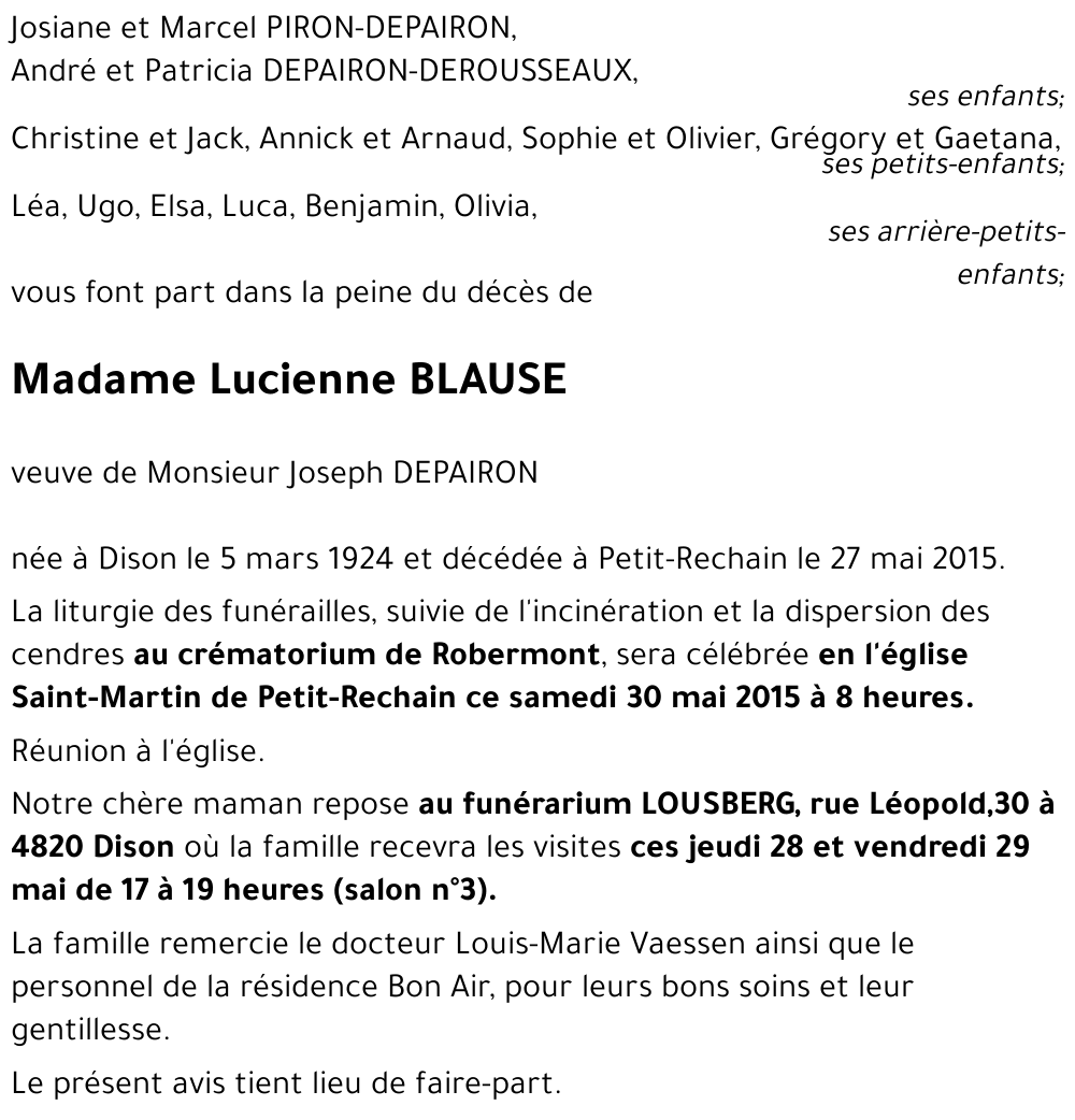 Lucienne BLAUSE