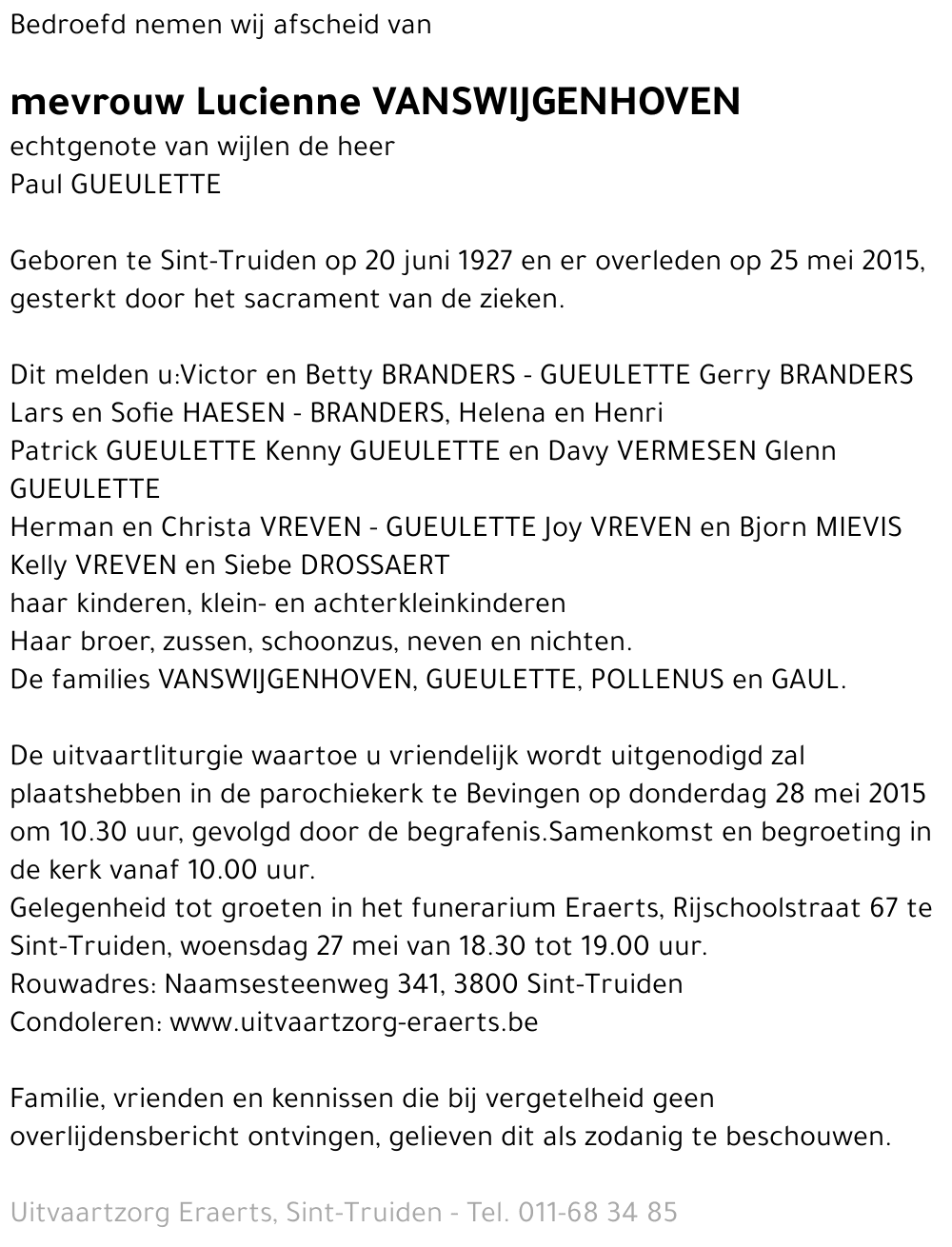 Lucienne VANSWIJGENHOVEN