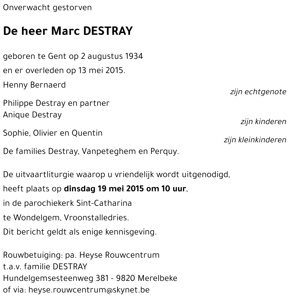 Marc DESTRAY