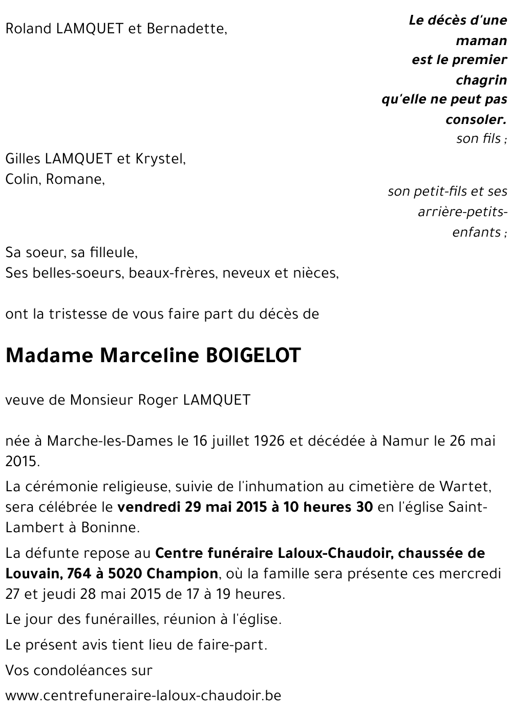 Marceline BOIGELOT