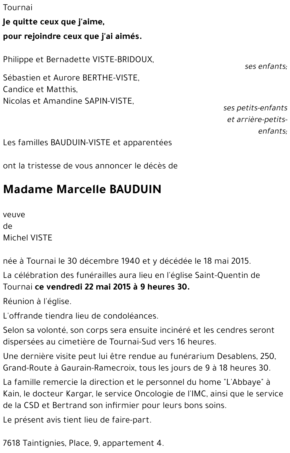 Marcelle BAUDUIN