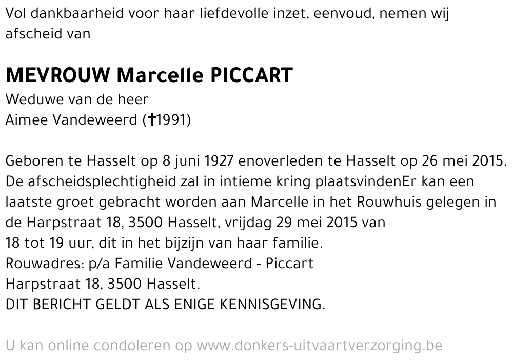 Marcelle Piccart