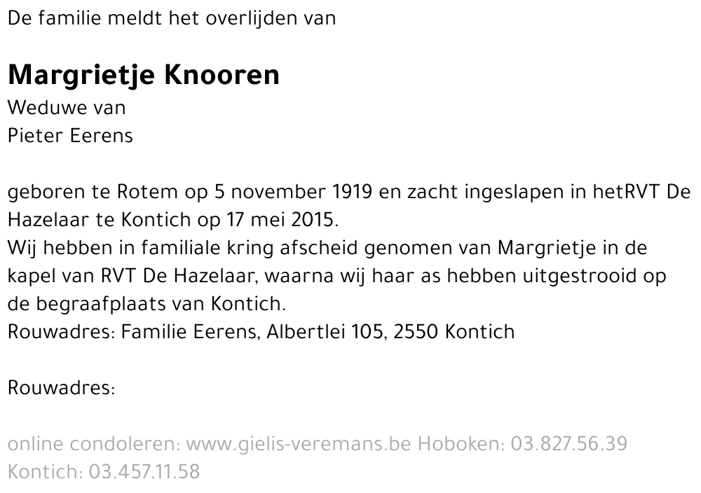 Margrietje Knooren