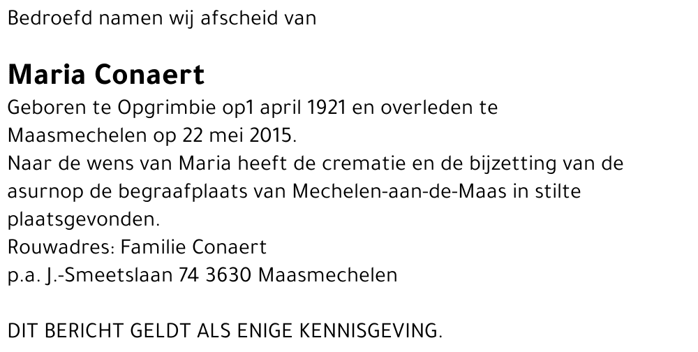 Maria Conaert