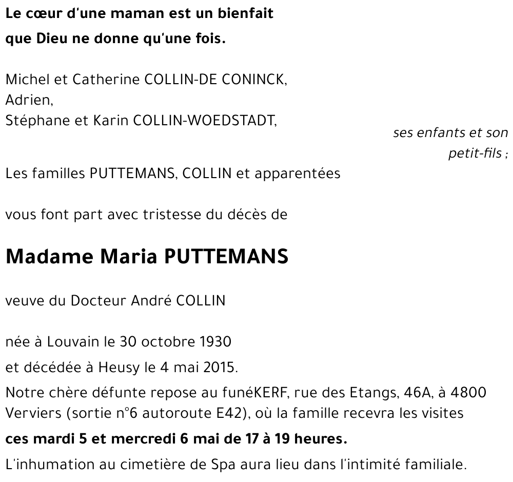 Maria PUTTEMANS