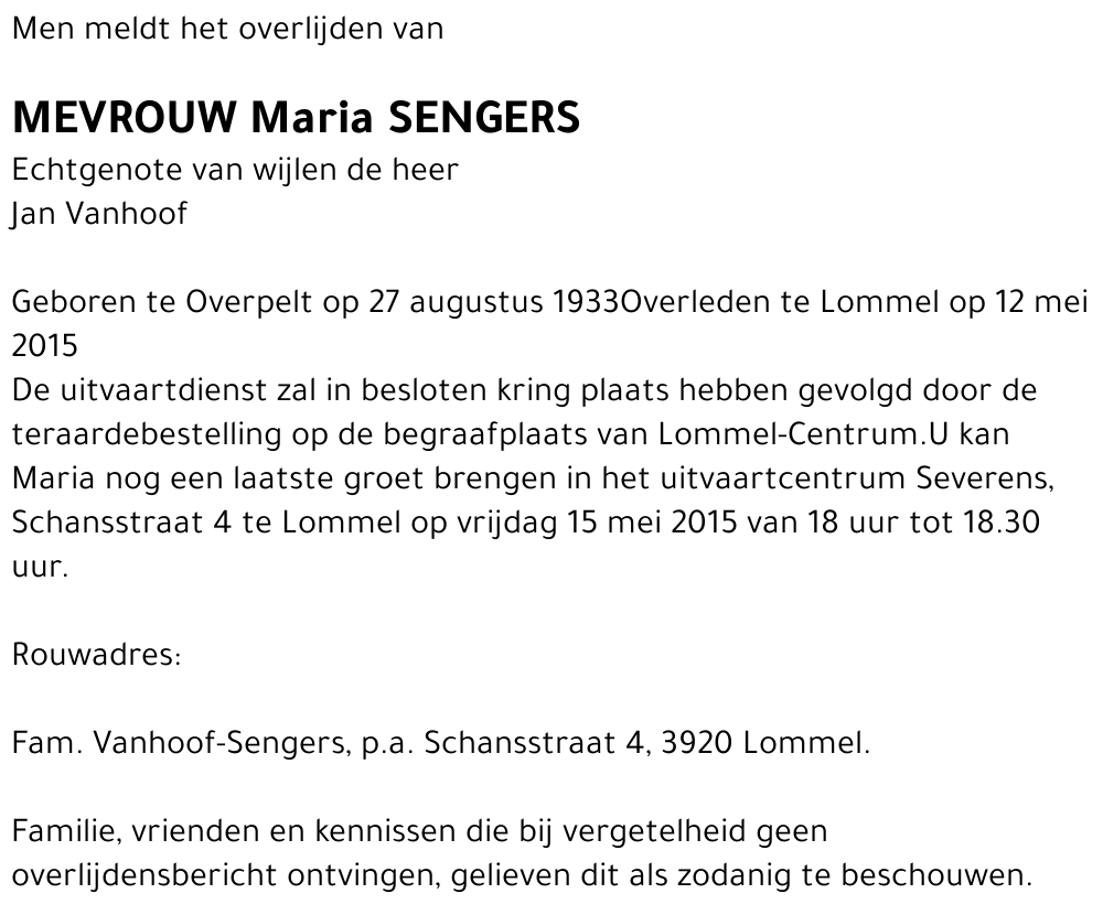 Maria Sengers