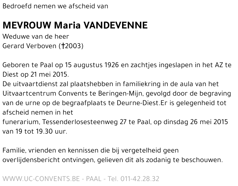 Maria Vandevenne