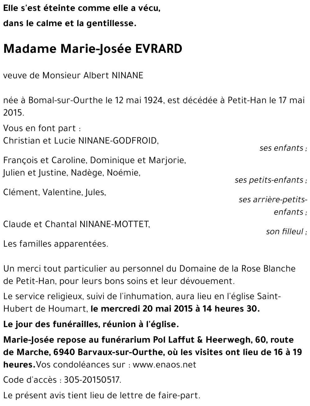 Marie-Josée EVRARD