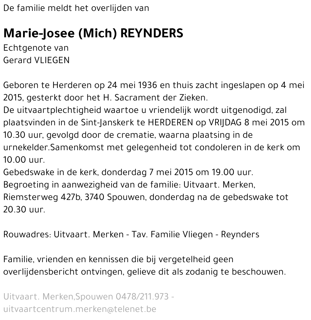Marie-Josee Reynders