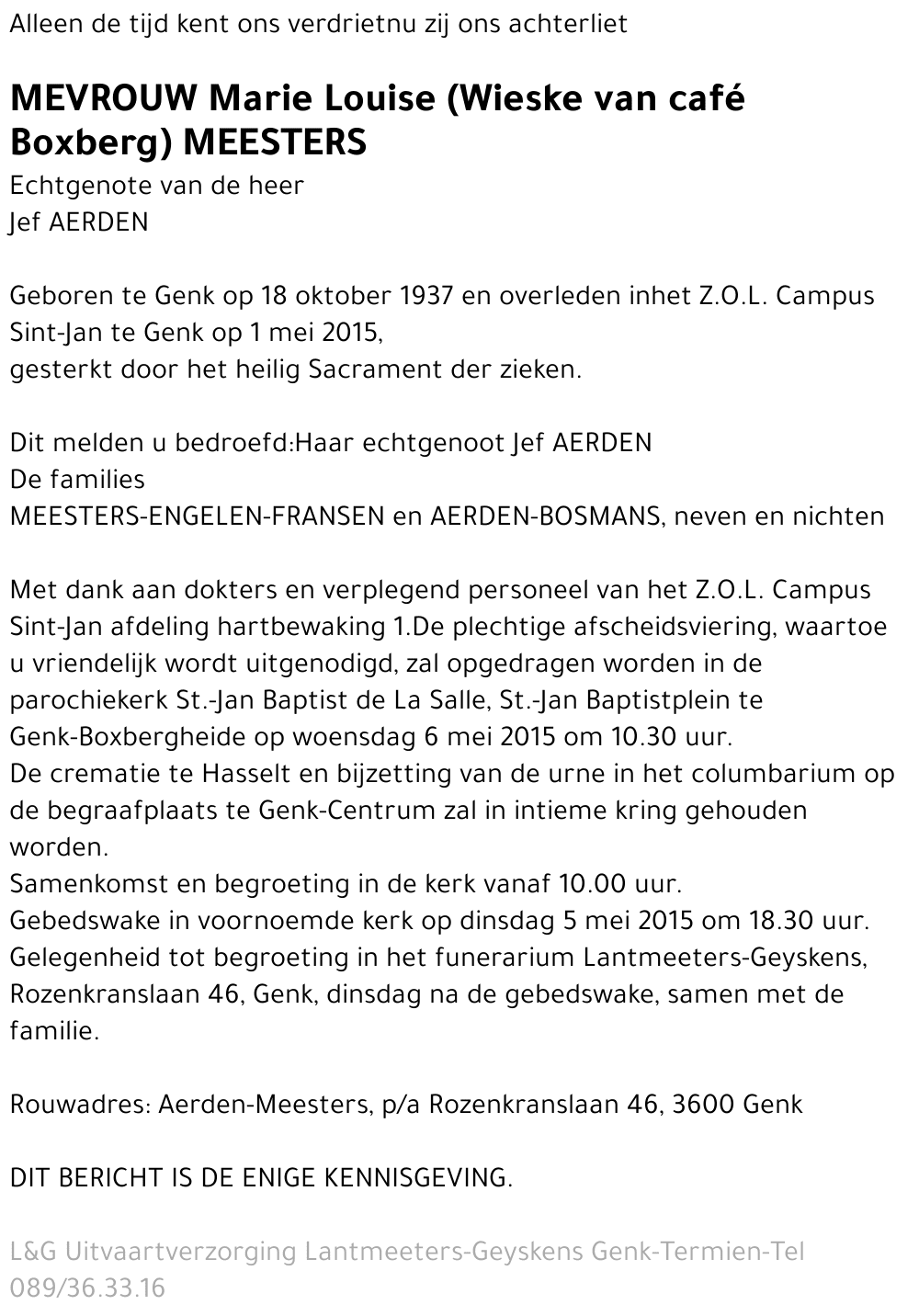 Marie Louise MEESTERS