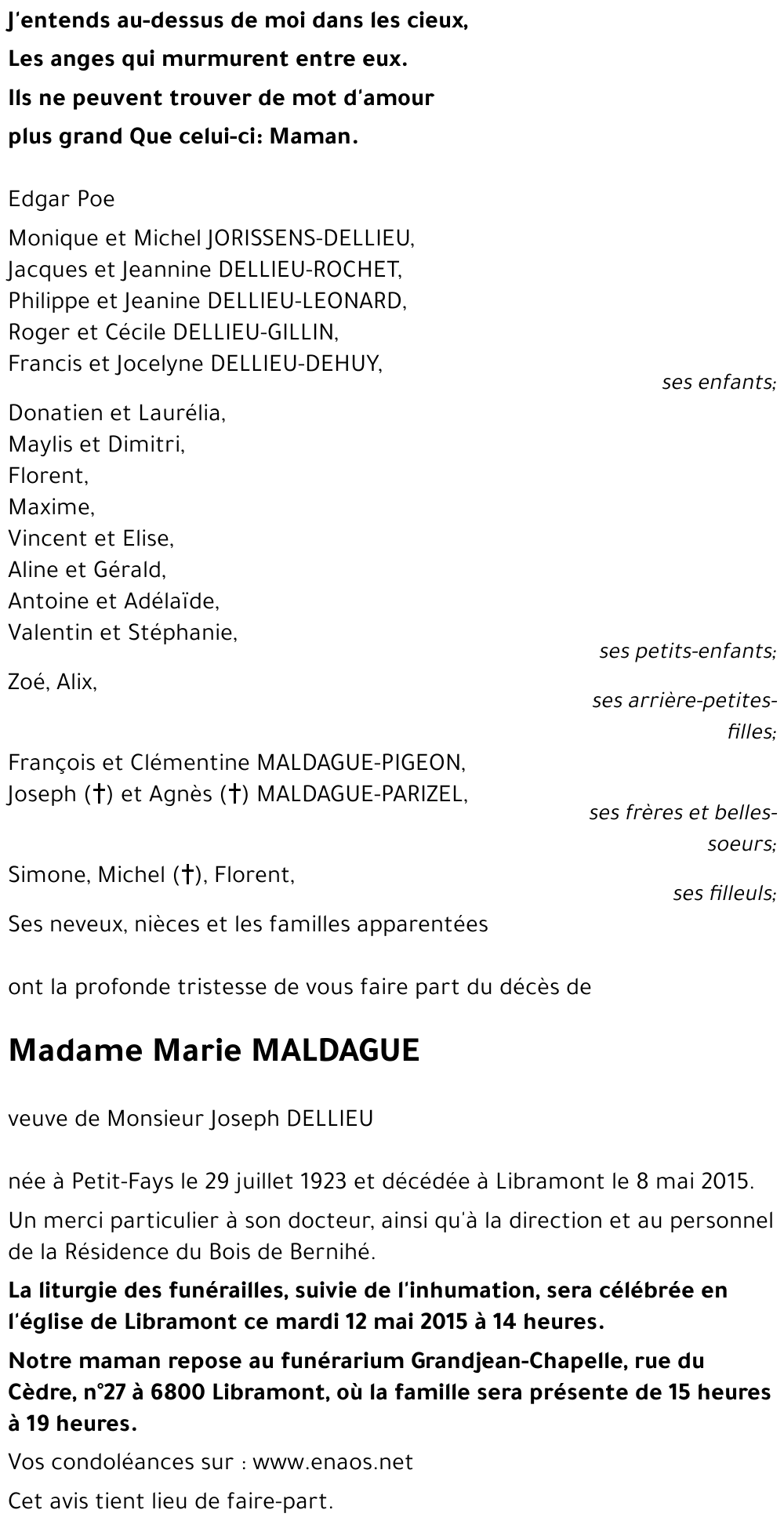 Marie MALDAGUE