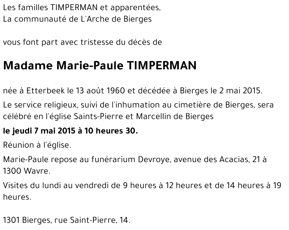 Marie-Paule Timperman