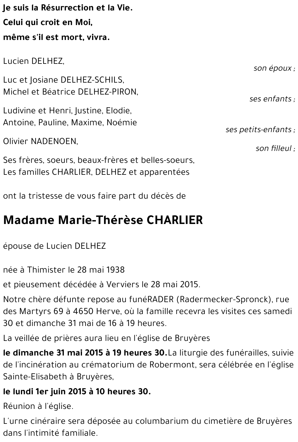 Marie-Thérèse CHARLIER