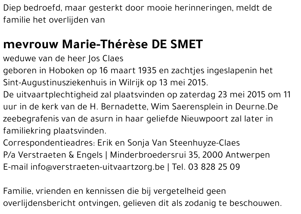 Marie-Thérèse De Smet