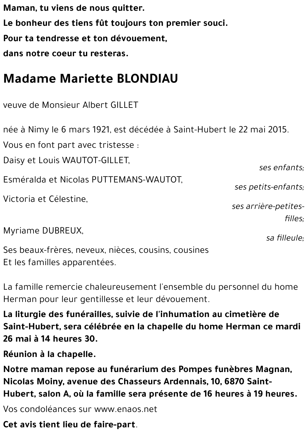 Mariette BLONDIAU