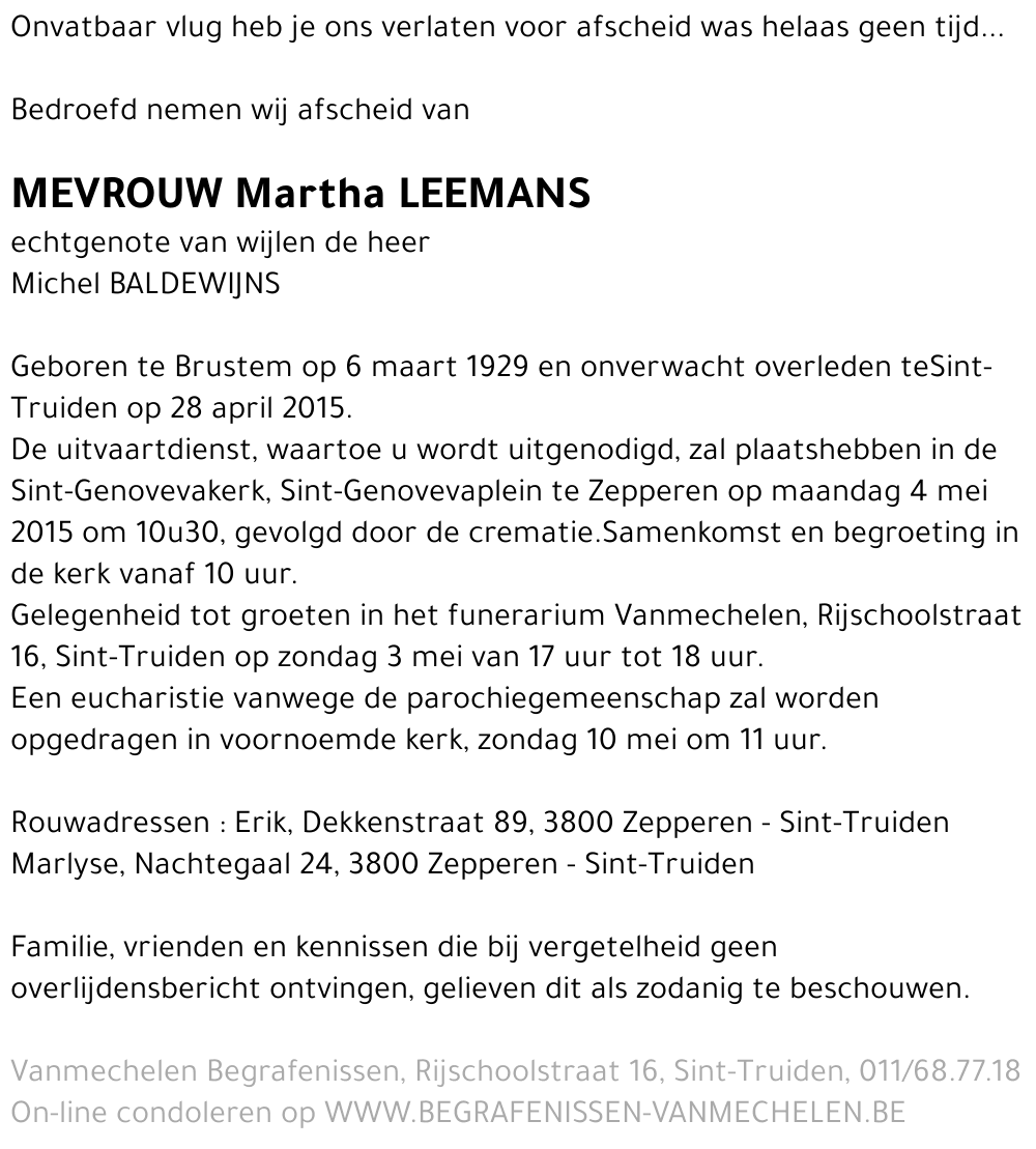 Martha Leemans