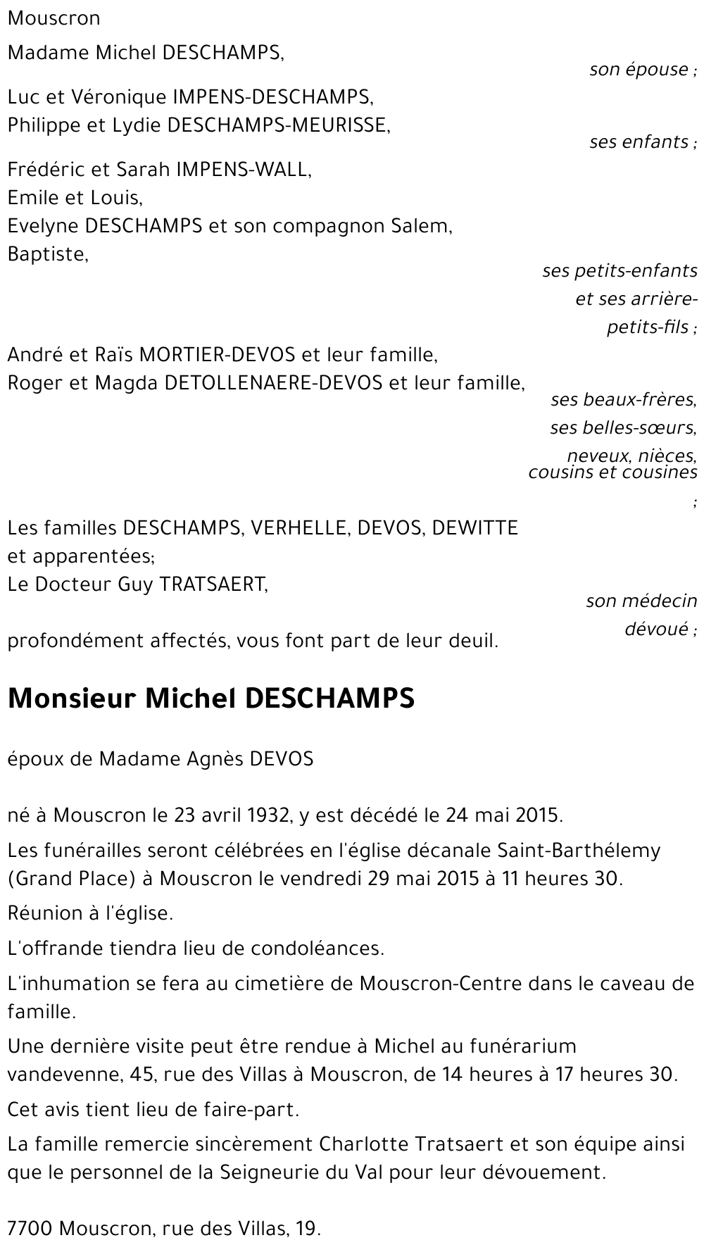 Michel DESCHAMPS