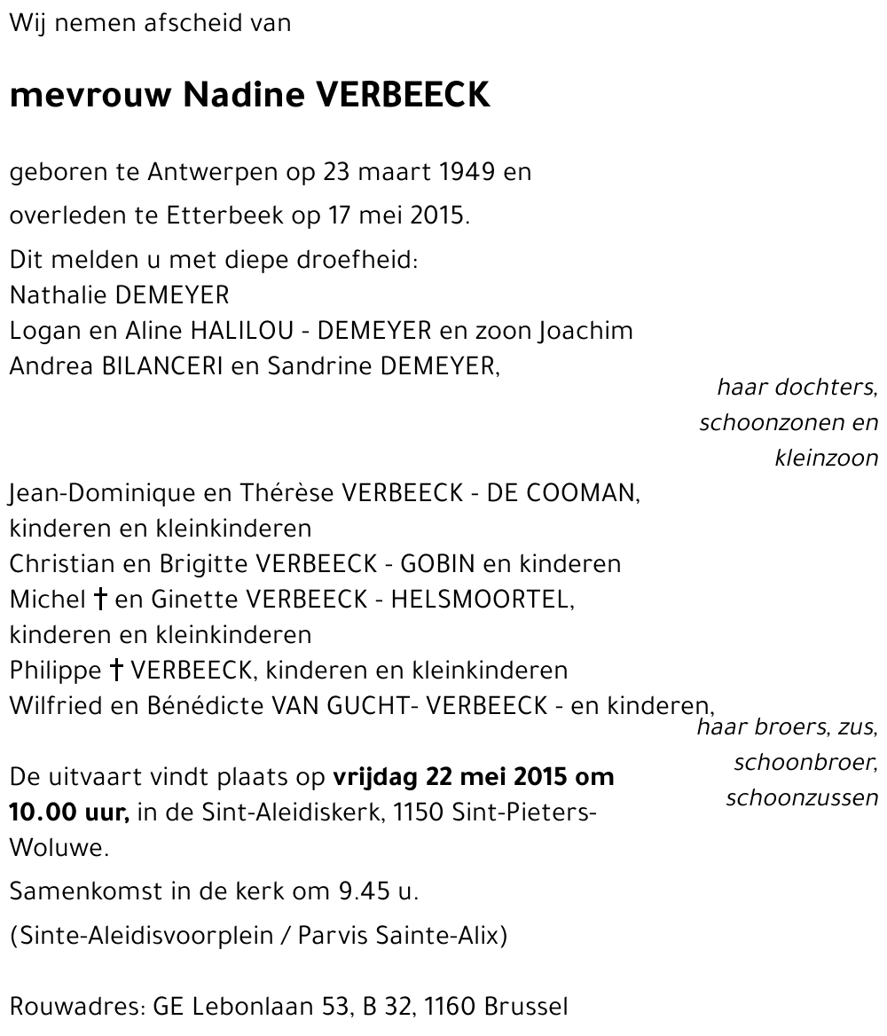 Nadia VERBEECK