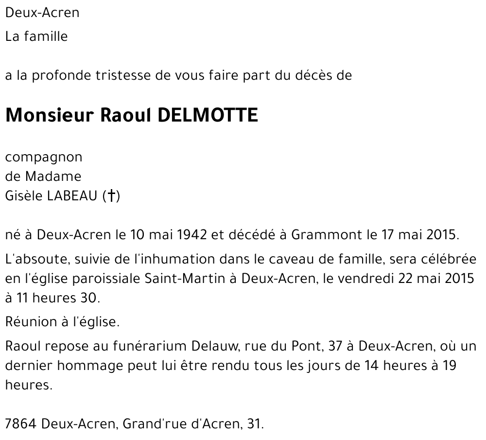 Raoul DELMOTTE