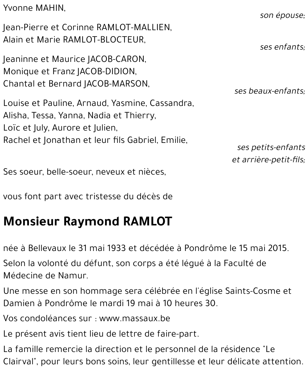 Raymond RAMLOT