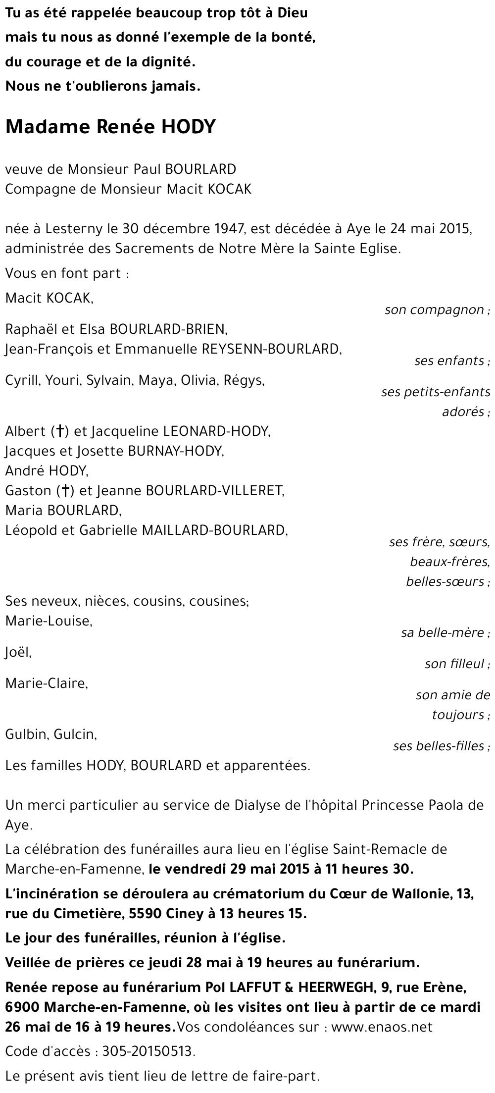 Renée HODY
