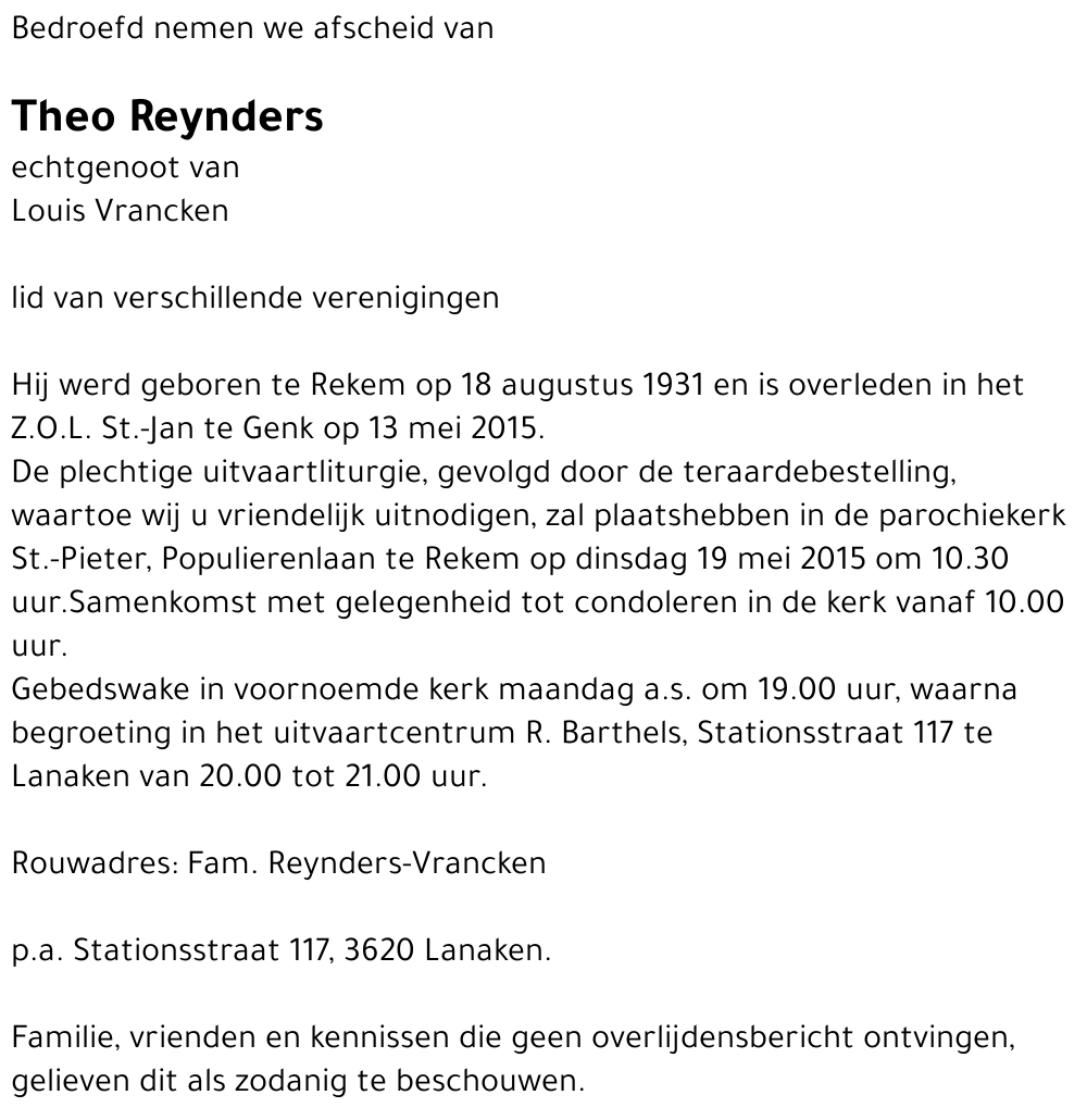 Theo Reynders