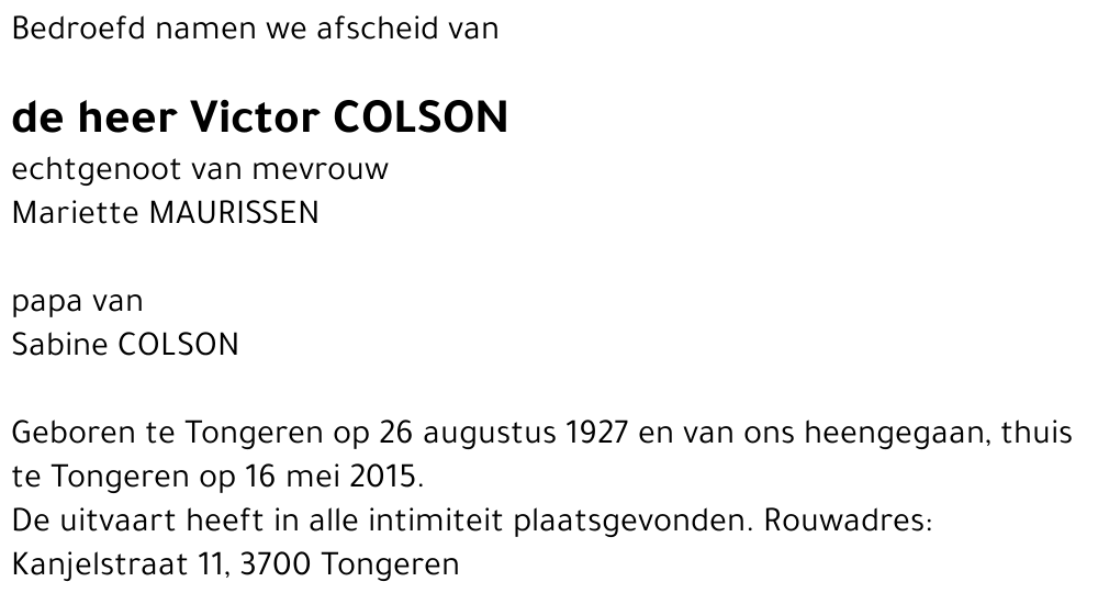Victor COLSON