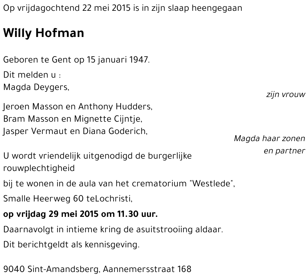 Willy Hofman