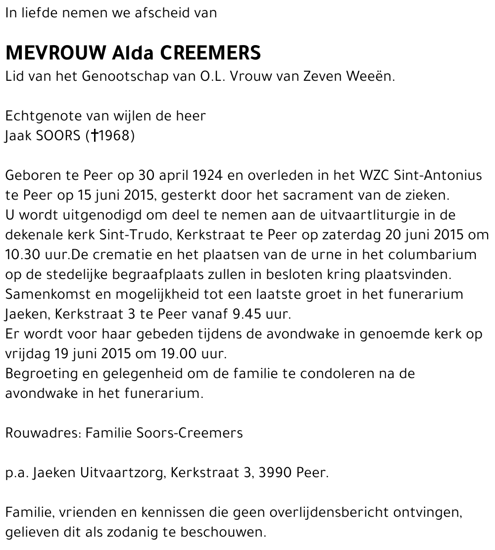Alda CREEMERS