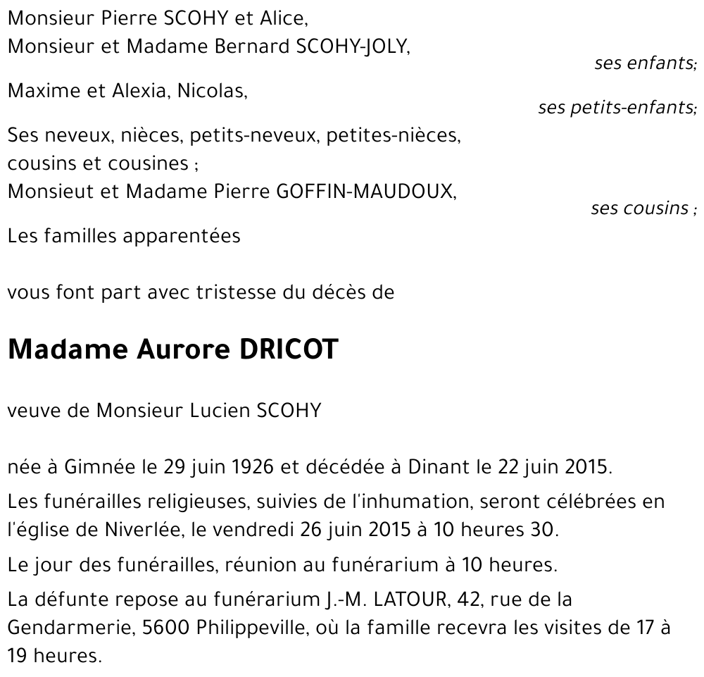 Aurore DRICOT