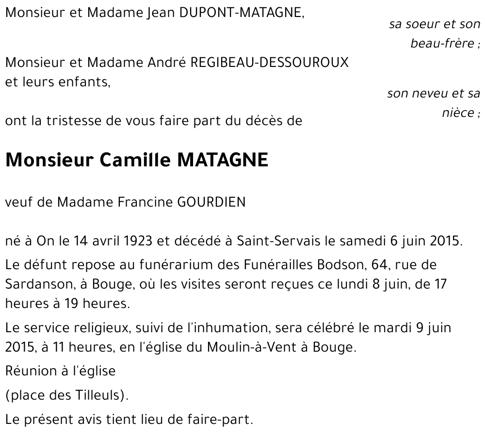 Camille MATAGNE