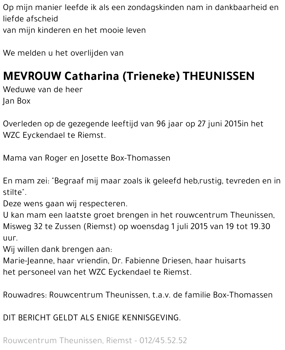 Catharina Theunissen