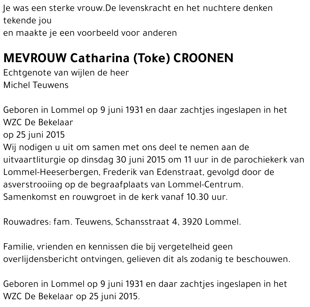 Catharina (Toke) Croonen