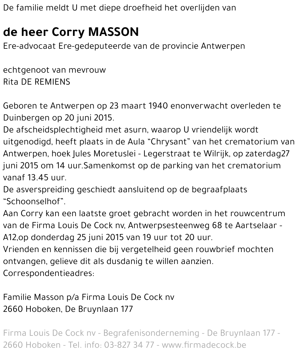 Corry Masson